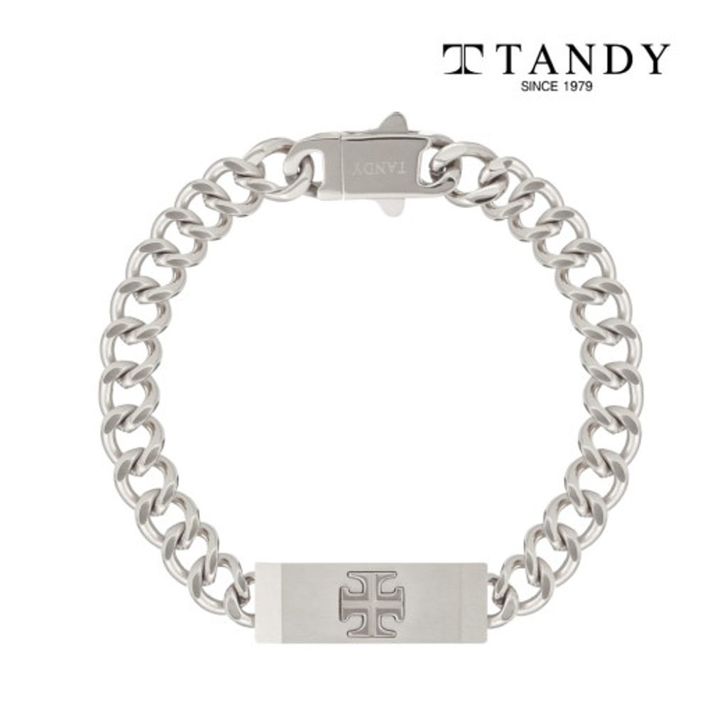 [TANDY] Women's Stainless Steel Emblem Pendant Ring Chain Bracelet TDB504S – Durable, No Discoloration, Lightweight & Comfortable, Perfect for Layering or Solo Wear